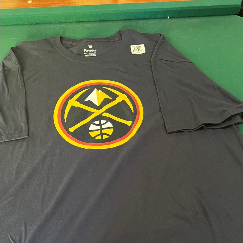 Fanatics Navy Short Sleeve Denver Nuggets Circle Logo Tee